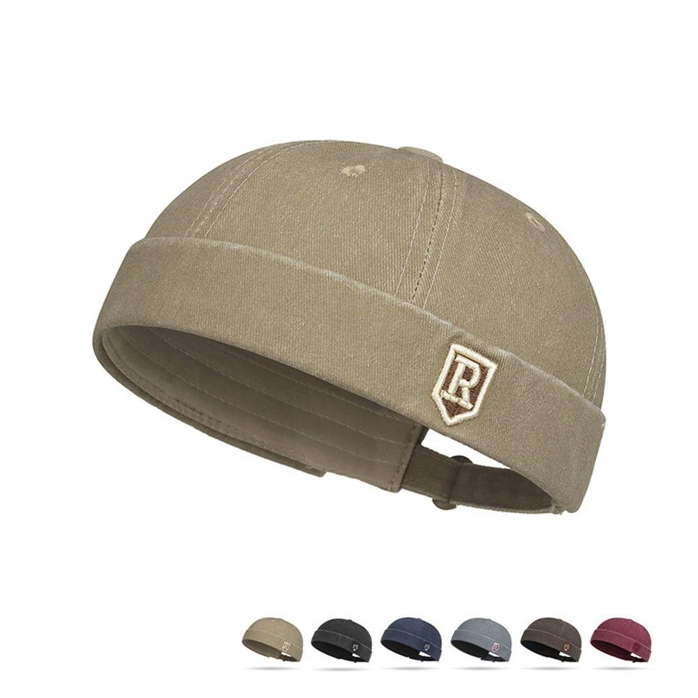 Adjustable Beanie Street Hat Brimless Men Skullcap New Landlord Hat Unisex