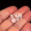 200pcs Plastic Flat Pad Pendants Transparent Acrylic Transparent Cabochon Pendants  Jewelry Making