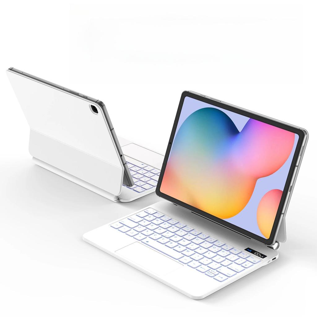 Magic Keyboard case For Samsung Galaxy Tab S6lite 10.4 inch // Magnetic Cantilever Stand Battery level display Cover