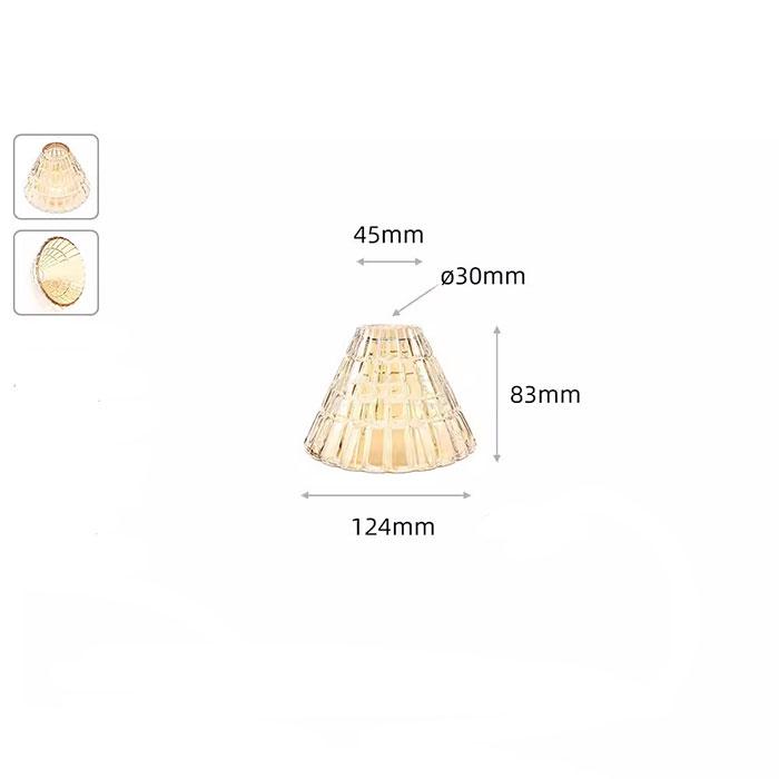 Прозрачный матовый абажур с отверстием 30 мм E14, сменный стеклянный абажур с отверстием 3 см зеленого и янтарного цвета для настенных светильников E12 Candle