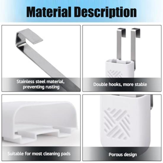 Toilet Tank Tablet Holder with Hook Prevents Residue & Pollution in Water Tank Tablet Rack Easy Install Rust-Resistant Cleaner Rack