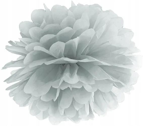 Paper Pompom, Silver, 35cm, 1pc