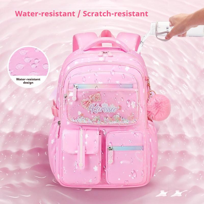 Kids Rucksack Primary Schoolbag Girls Cute Backpack Large Light School Bag Sequined Print Kawaii Backpack Waterproof Book Bag