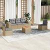 VidaXL Garden Lounge Set with Cushions 6 Pcs, Patio Sofas, Furniture Set, Outdoor Terrace Furniture, Beige 3257718