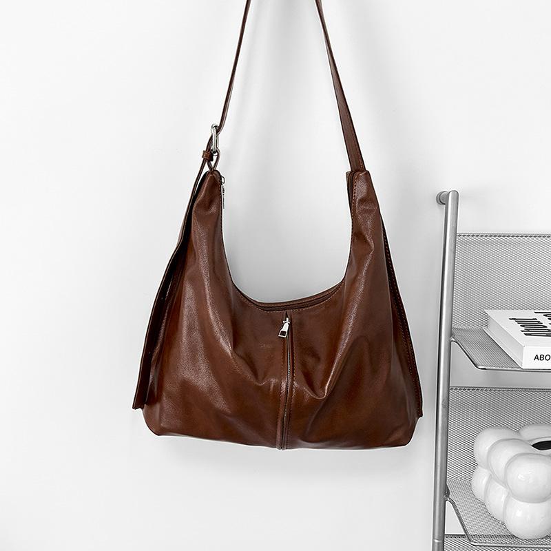 Большая вместительная сумка высокого класса и простая сумка-тоут для женщин, модная однотонная сумка через плечо, модная сумка через плечо для поездок на работу