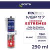 Mastic colle - BOSTIK - Fixpro MSP 117 - Conditions extrêmes - Intérieur/extérieur - Blanc - Cartouche 290 ml