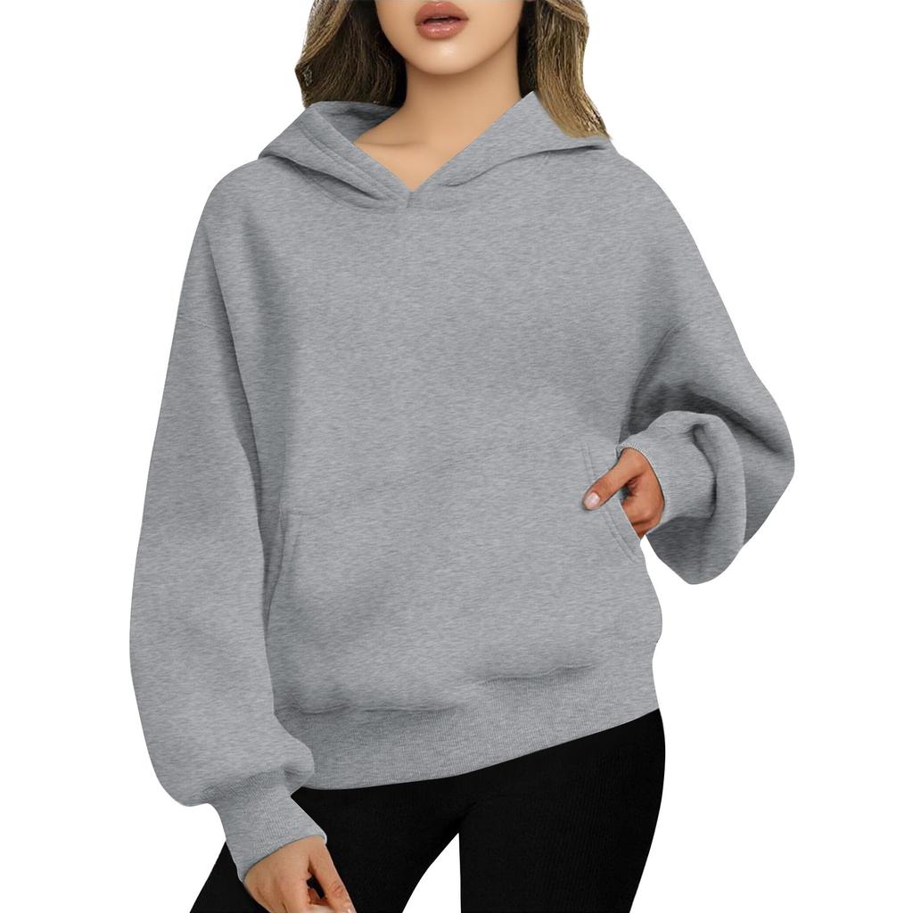 Women's Oversized Hoodies Fleece Sweatshirts Fashion Pullovers Winter Clothing