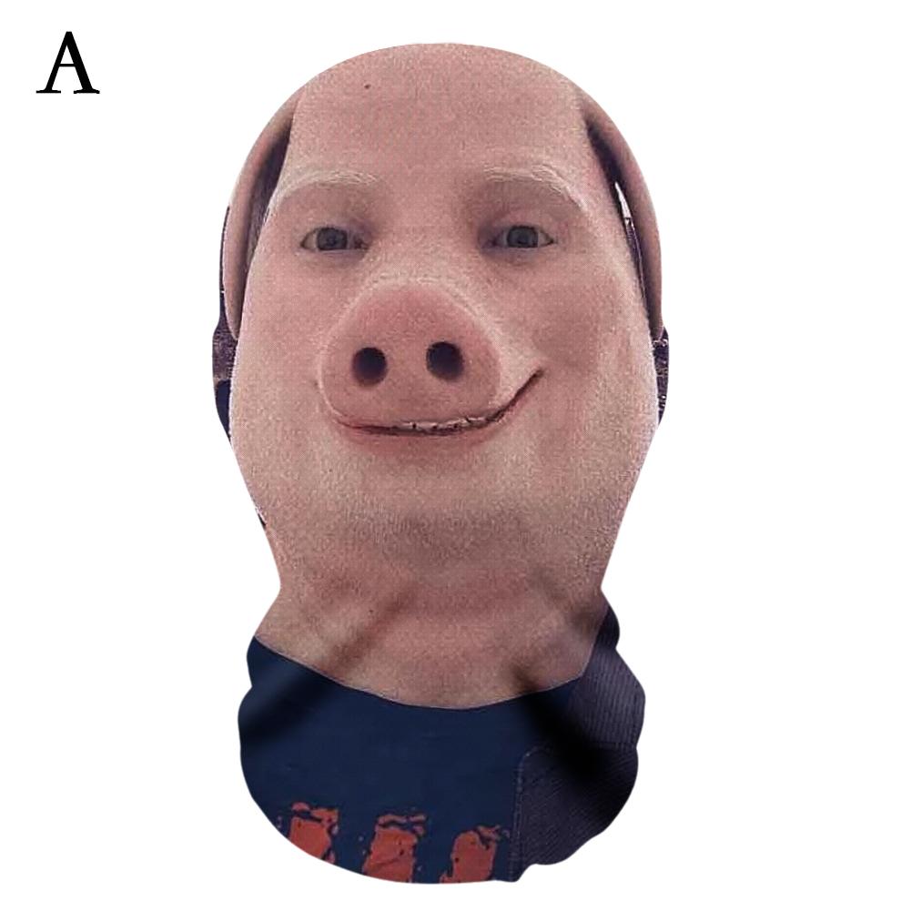 Интересная бесшовная маска-балаклава с 3D-печатью John Pork Улыбающийся Вечеринка Косплей Реквизит Защитный щит от УФ-излучения Узор Роналду Коспле