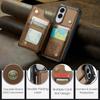 For Samsung Galaxy S25 Edge Phone Case CASEME C22 Leather Back Cover with RFID Blocking Card Slots