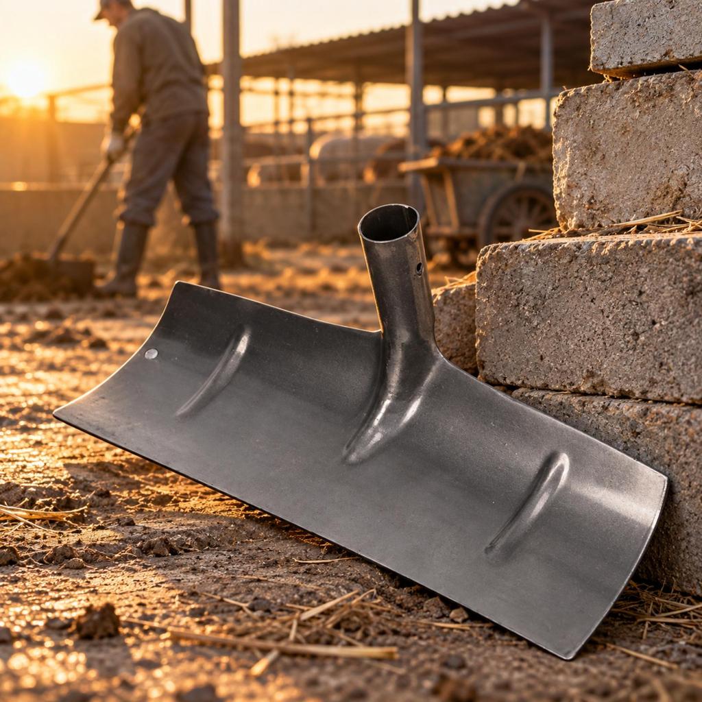 Manure Hoe with Steel Weld Manganese HeavyDuty Garden Tool for Farmers, Livestock Workers,