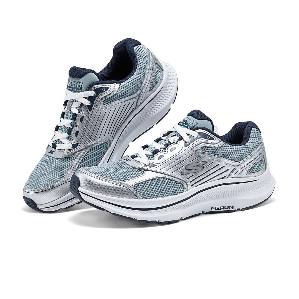 Skechers Go Run Consistent 2.0 Удобные Прочные Низкие Беговые Кроссовки Мужские кроссовки Серебристый 220884-GYNV