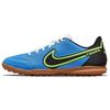 Футбольные бутсы для искусственного покрытия Nike Tiempo Legend 9 Club TF Синий Вольт Черный Молодежные DA1193-403