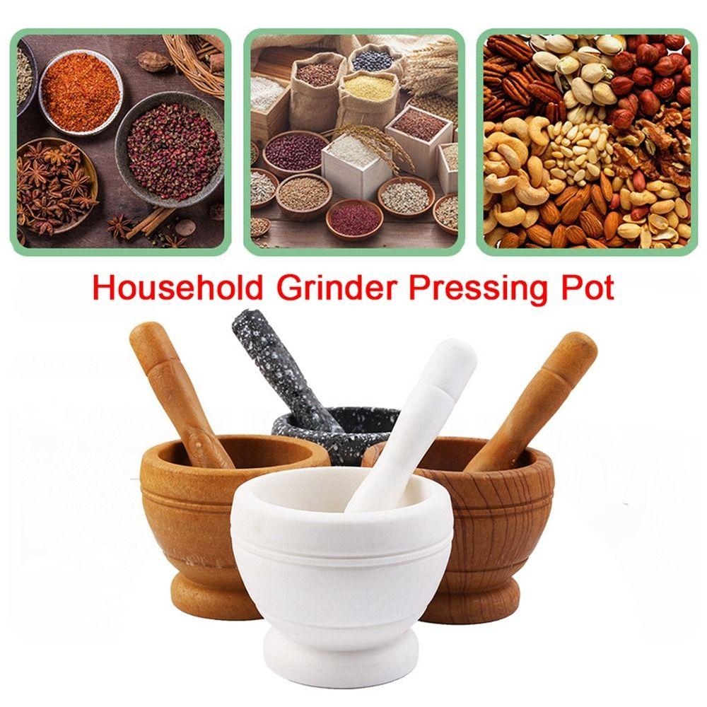 PP Grinding bowl Garlic Mashed Garlic Stone Mortar Multi-function Manual Grinder Household