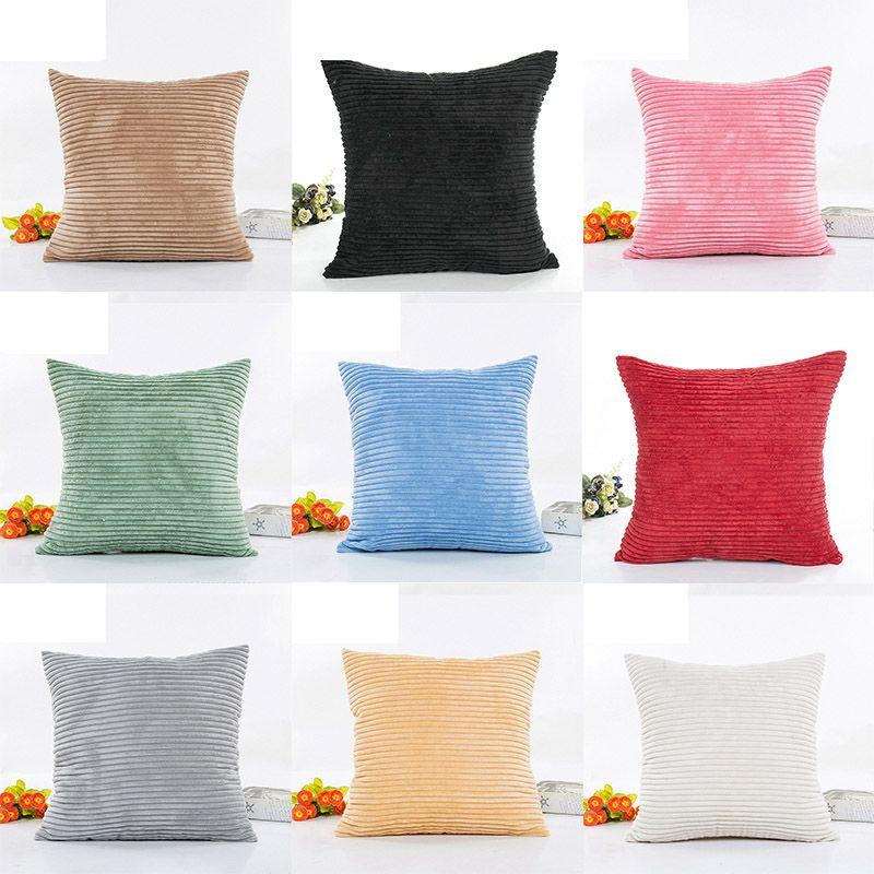 Cozy Supersoft Striped Corduroy Cushion Cover For Your Stylish Sofa
