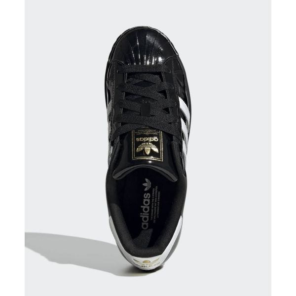 adidas Женские кроссовки Superstar 2 Core Black Cloud White Gold-Metallic JS4009