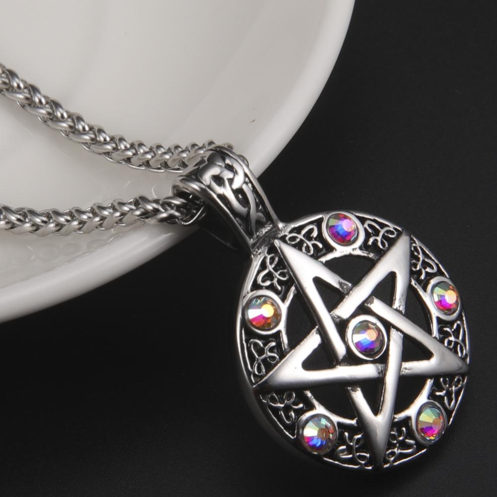 Ожерелье с пятиконечной еврейской звездой, подвеска Magic Array, ретро-геометрическое ожерелье с бриллиантовой звездой Давида