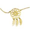 [P7708] - Gold 'Boho' Steel Necklace (dreamcatcher) - 30x16 Mm
