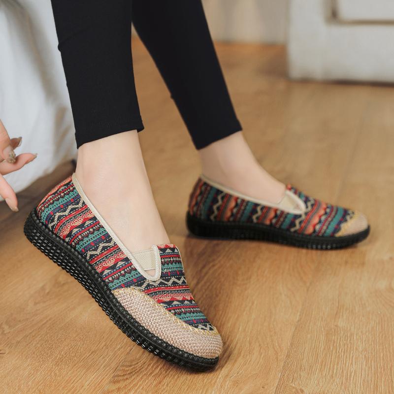 Мусульманская женская обувь, дышащая тканая дышащая повседневная спортивная женская обувь, женская парусиновая обувь