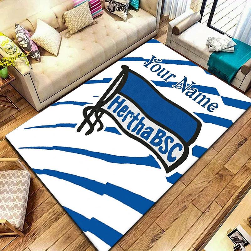Hertha BSC Custom Name Carpet Rug for Living Room Bedroom Home Sofa Decoration,Kids play Non-slip Floor Mat