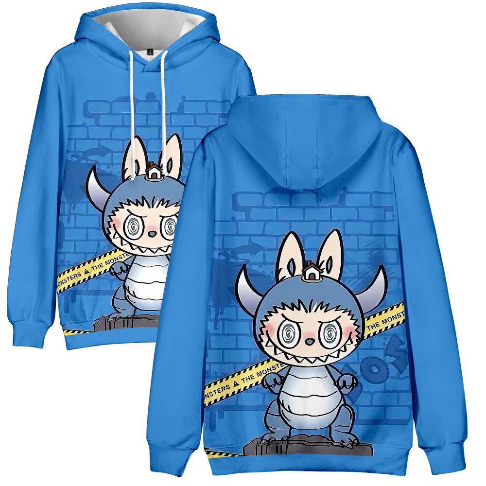 12 цветов LABUBU Printed Men Women Hoodies Casual Pullover Hoodie Fashion Sweatshirts Hip Hop Sweatshirt Clothes