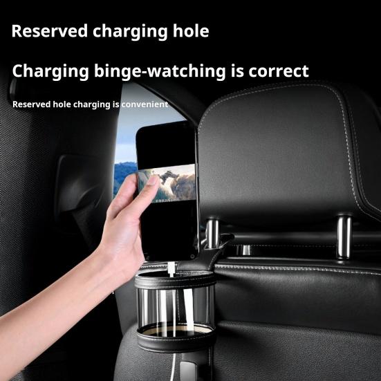 Yousheng Подстаканник на спинку сиденья автомобиля с крючком-вешалкой, высокая грузоподъемность, простая установка, многофункциональный крючок-подстаканник