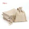 10Pcs Cotton And Hemp Bundle Pocket Gift Bag For Children'S Day Gift Packaging Bag Diy Candy Wedding Product Packaging