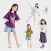 Tutuxiaoxiang Girls' 10A Antibacterial Cartoon Short Sleeve T-Shirt