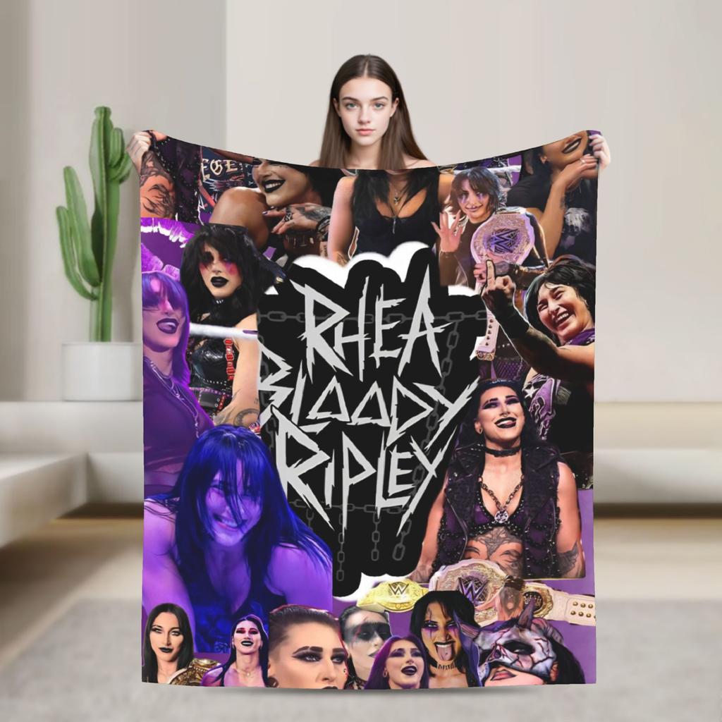 Rhea Ripley  Blanket Quality Warm Soft  Throw Blanket Winter Travel Office Home Decor Pattern Bedspread