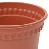 Flower Pots 6 pcs Terracotta Red Ø 12.5 x 10 cm Plastic