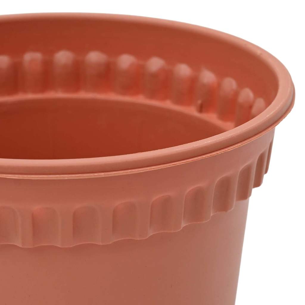 Flower Pots 6 pcs Terracotta Red Ø 12.5 x 10 cm Plastic