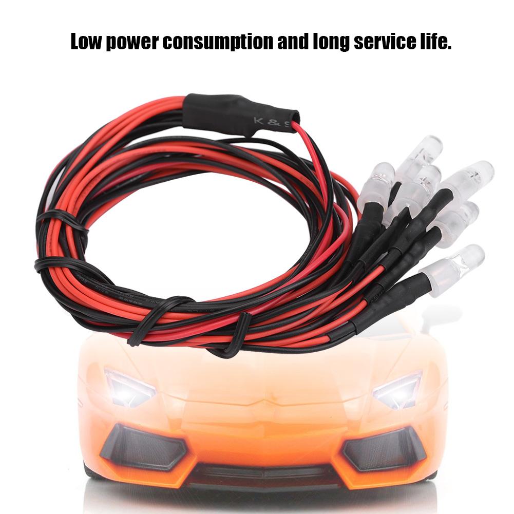 8 шт 5 мм фары RC аксессуар светодиодные фонари для модели Drift Car 7#