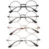 Круглые металлические очки для чтения Новые ультралегкие очки с пружинными петлями Уход за зрением Очки Диоптрии +1.00~+4.0 Для женщин и мужчин