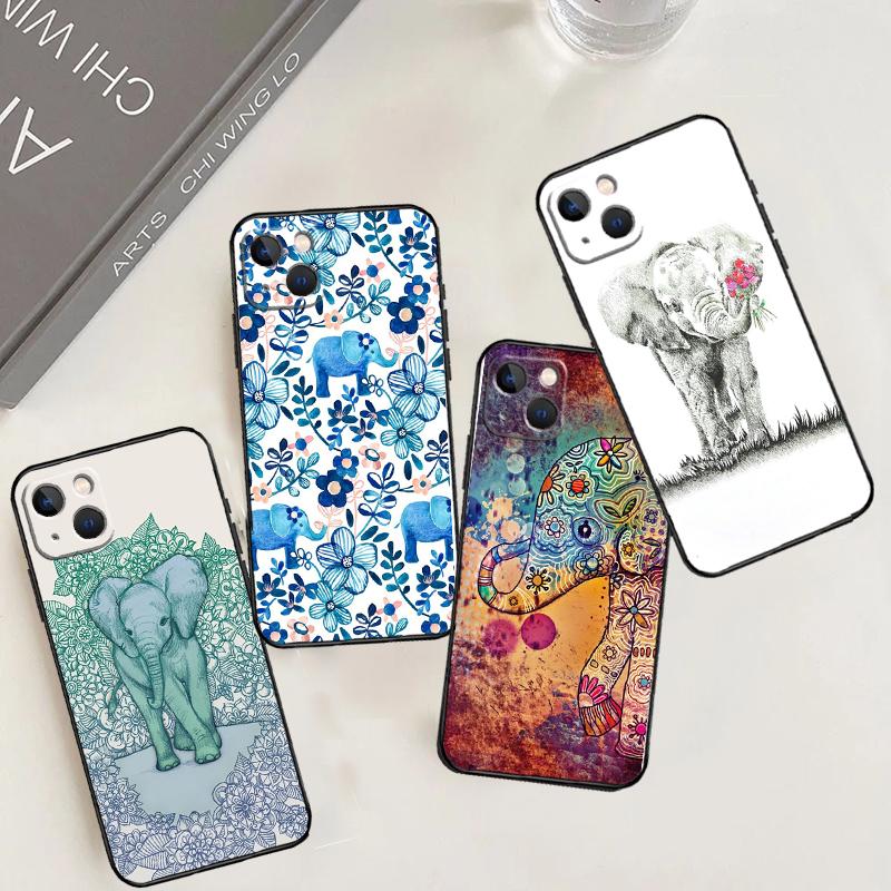 Cute Elephant For Realme C75 C71 C55 C53 C67 C61 C33 C63 C51 10 11 12 13 14 15 Pro Plus C65 GT7 Pro Case