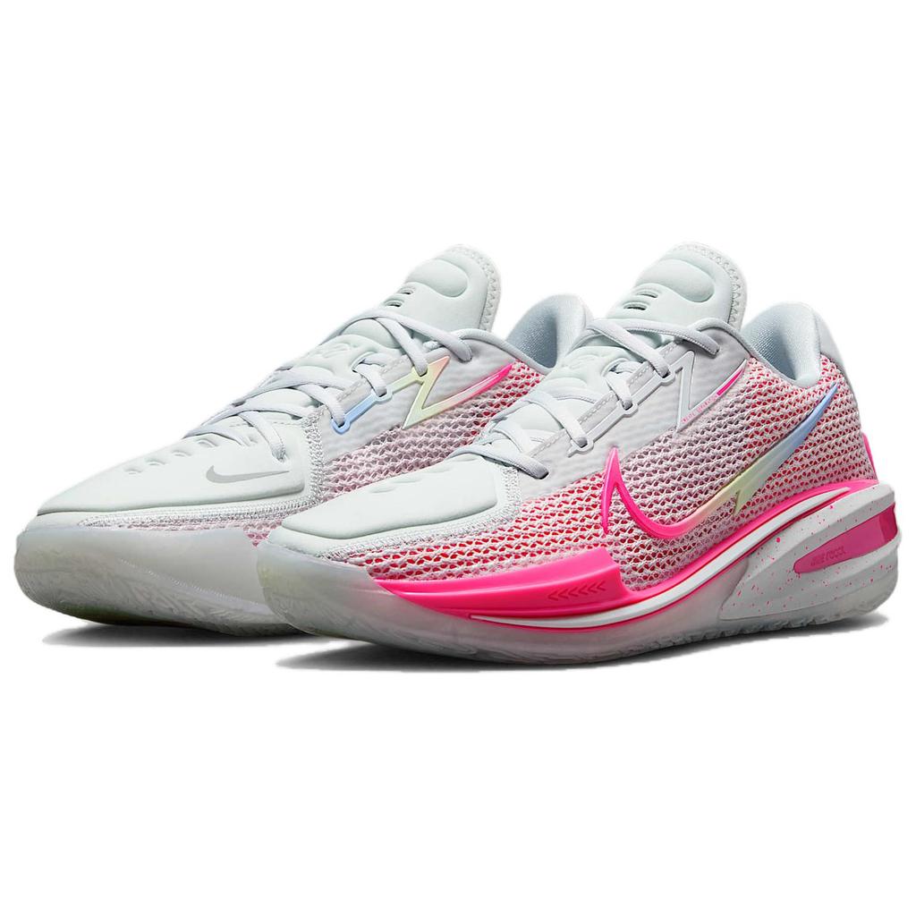Nike Эйр Зум GT. Кроссовки для баскетбола унисекс Cut 1, нескользящие, износостойкие, низкие, белые с розовым, CZ0176-008(2025)