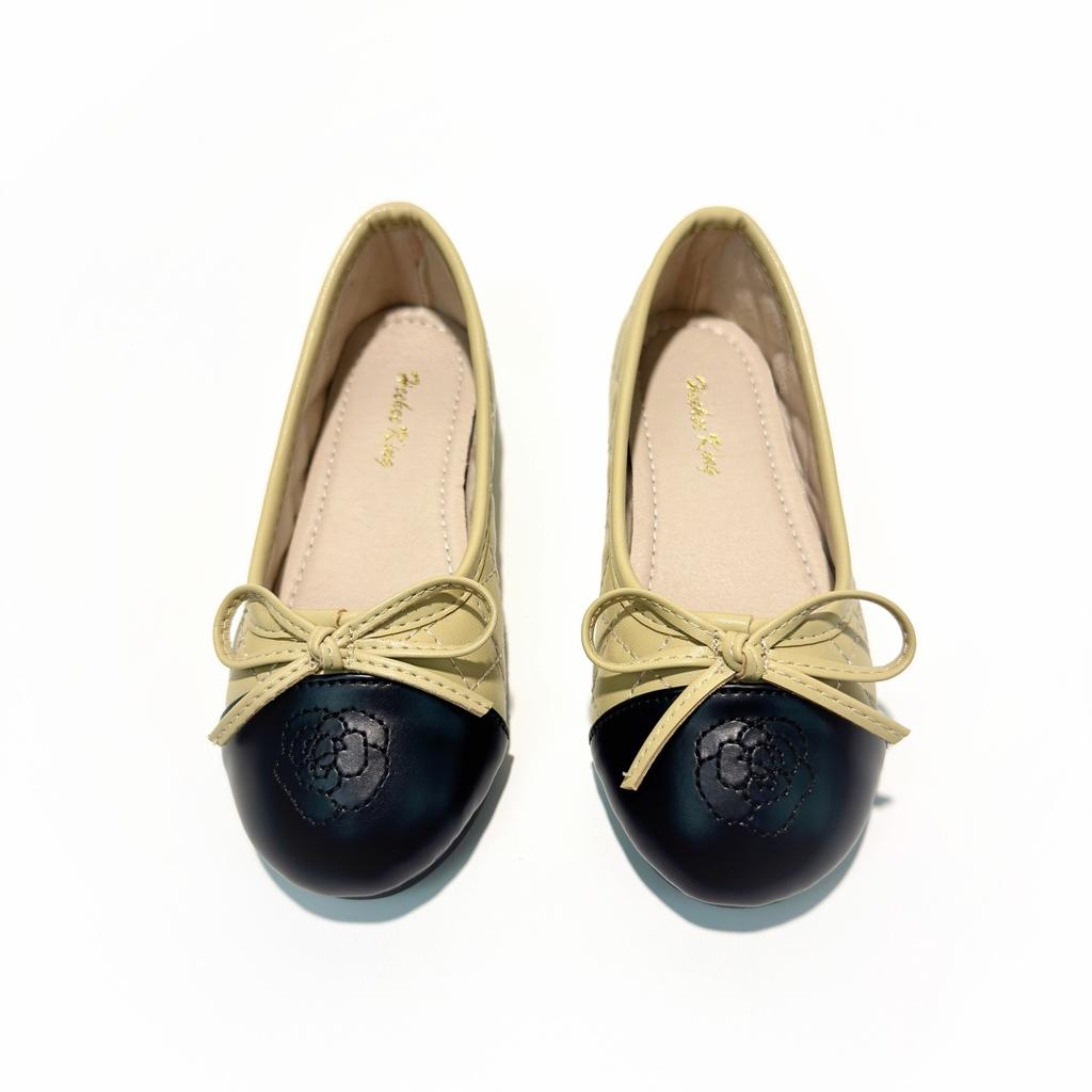 Girls' Soft Soled Leather Shoes With Butterfly Bow Color, Casual Flat Shoes For Women, Single Shoes