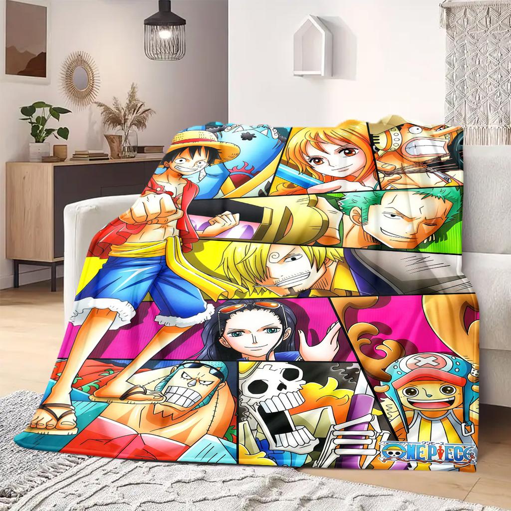 ONE PIECE Print Blanket Warm Comfortable Flannel Blanket Suitable for Bedrooms,Sofas, Beds,Chairs,Travel -QIAO75