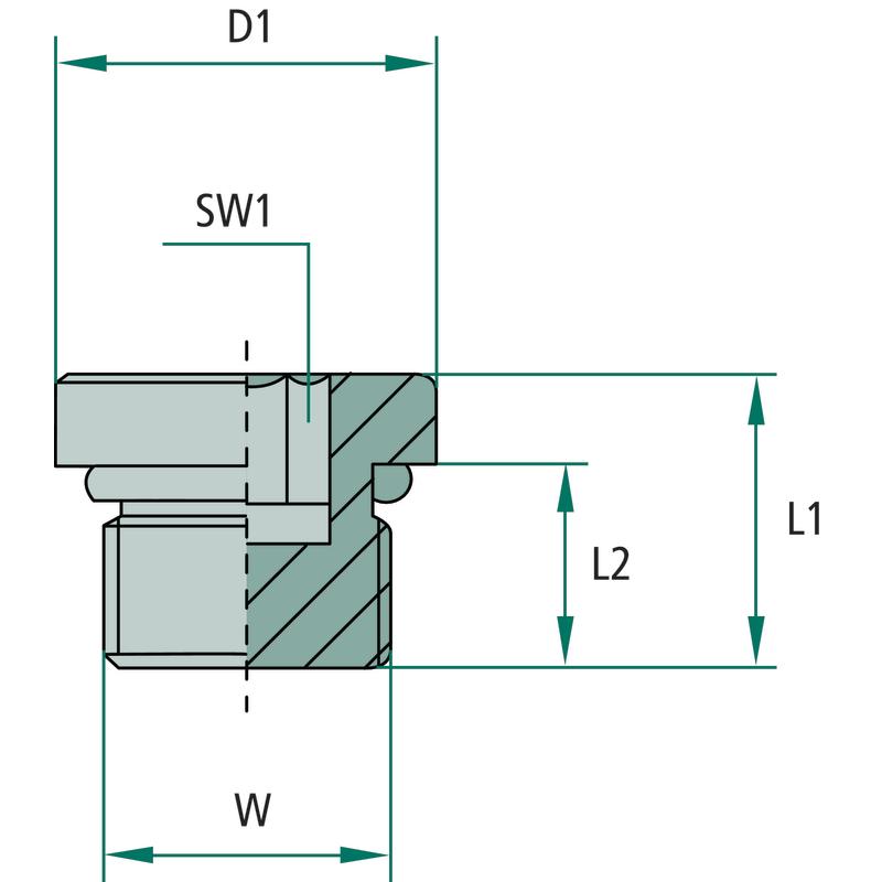 Plug connector threaded connector EV 1/2 -JIC 450 1 15 12 GRANITE