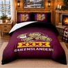 Printed 3Pcs Bedding Set Queensland Maroons Pattern Bed Sheet Pillowcase For Bedroom Decor