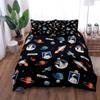 Rocket Takeoff Duvet Cover Set King Queen Double Full Twin Single Size Boys Bed Linen Set