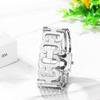 Часы сверкающий браслет бриллиант аналоговый водонепроницаемый квадратный античный серебряный повседневный деловой модный часы аксессуары день рождения годовщина день Рождество