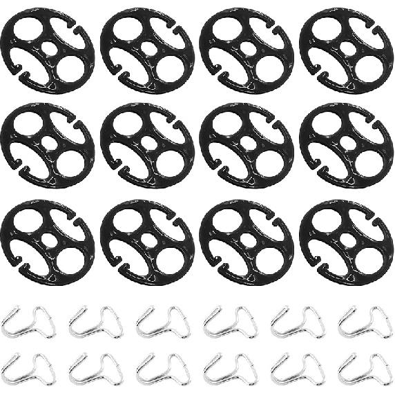24Pcs Car Seat Cover Plum Plate Metal Hooks, 12Pcs Plastic Car Seat Covers Chucks And 12Pcs Metal Hooks Set Locking Clip Plastic Card Fixed Fastener