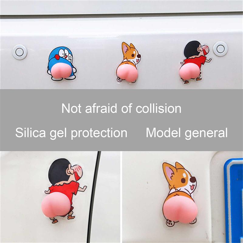 Защита от натирания двери автомобиля протектор против царапин милый приклад мультфильм против столкновений полосы украшения тела бампер защита губ