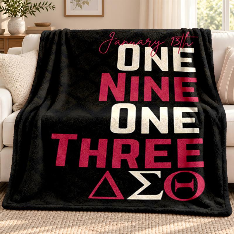 Delta Sigma Theta 1913 blanket Flannel Blanket Soft Cozy Plush Throw for Sofa Bed Lightweight Home Decoration Outdoor camping