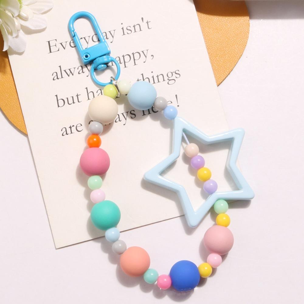 Hollow Star Colorful Phone Lanyard Heart Glitter Wrist Straps Phone Accessories