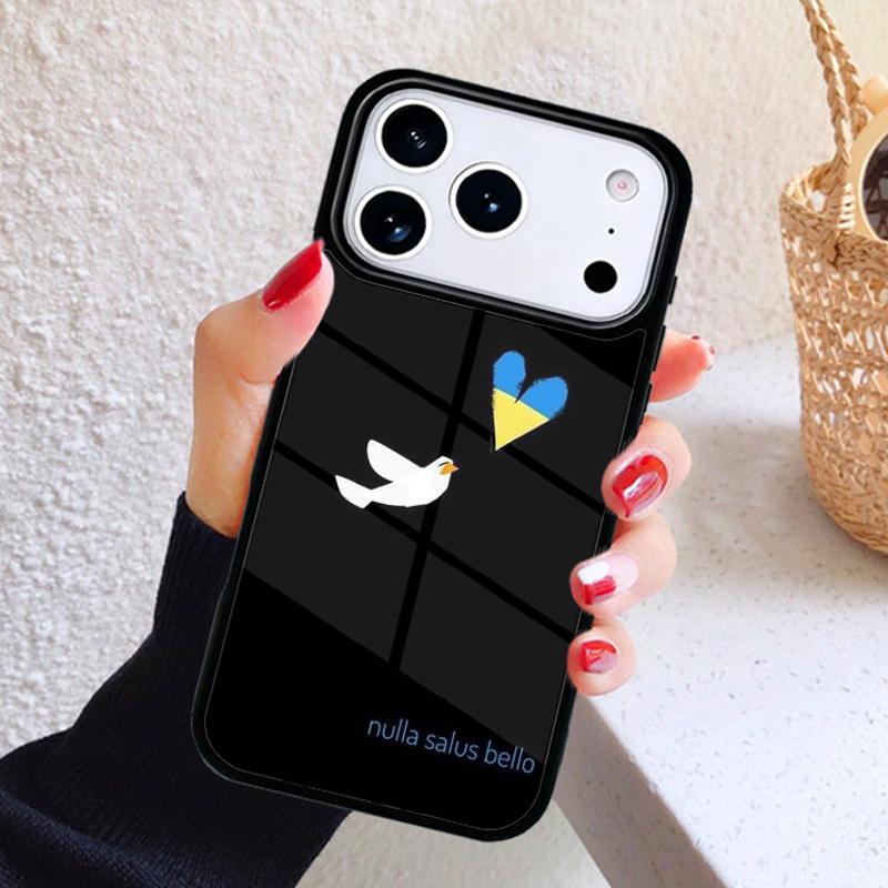 Чехол для телефона с флагом Украины в форме сердца для iPhone 17 Air 16 15 14 13 12 11 Pro Max Plus