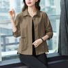 Spring New Mom Temperament Loose Shirt Shirt Fashion Foreign Style Age Reduction Top Polo Neck Long Sleeve Shirt