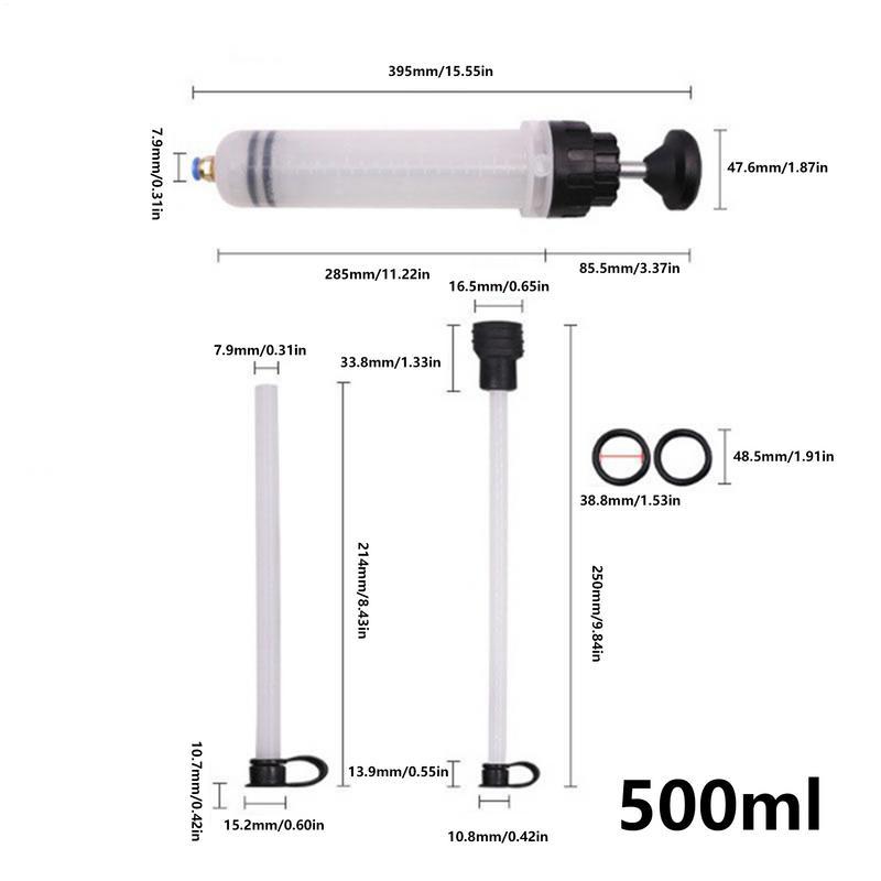 Car Oil Extractor Pump 500cc Steering Oil Suction Fluid Extractor Automobile Manual Extraction Fill Suction Syringe For Minivans