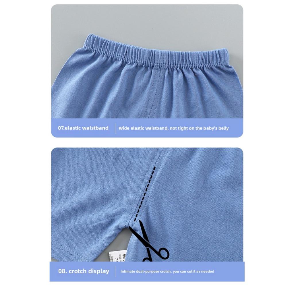 Детский комплект с коротким рукавом Летний А-класса Чистый хлопок Одежда для мальчиков Футболка для девочек Летняя одежда для малышей Детская одежда