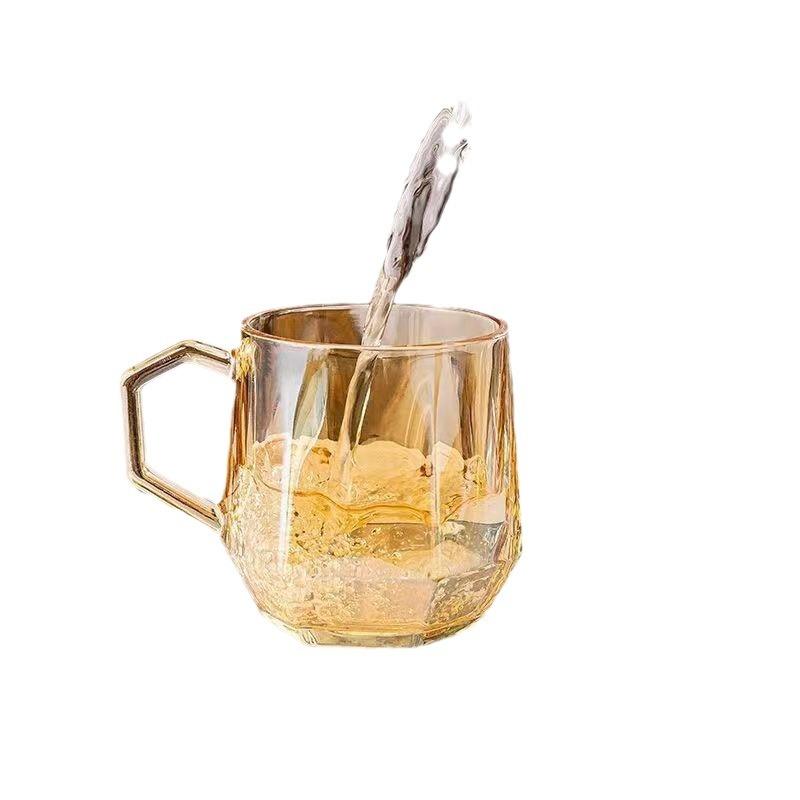 Glass Cup Drinking Cup Household Handle Glass Teacup A Set Of High Value Set Of Cups Coffee Cup Breakfast Cup
