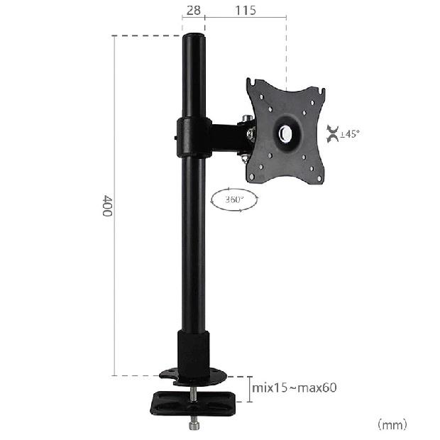 HILLPORT 14-27" Monitor Arm Soporte TV Tilt Swivel Desktop PC Screen Mesa Monitor Mount Computer Stand Suporte Holder XC05
